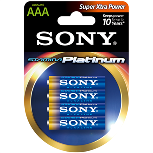 Батарейки Stamina Platinum AAA, Sony / 4 шт