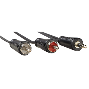 Hama, 3.5 мм -> 2x RCA, lenght 1,5 м, black - Cable