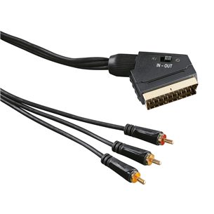Cable SCART -- 3x RCA (A/V) Hama (3 m)