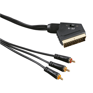 Кабель SCART --> 3х RCA (A/V) Hama (3 м)