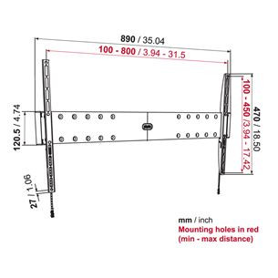 Seinakinnitus LCD- ja plasmateleritele diagonaaliga 32" - 50", Physix