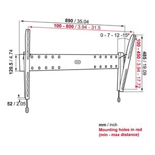 Seinakinnitus LCD- ja plasmateleritele diagonaaliga 40" - 65", Physix