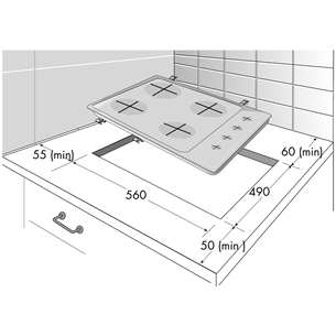 Built-in gas hob Beko