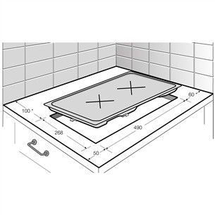 Beko, width 28.8 cm, steel frame, black - Built-in Ceramic Hob