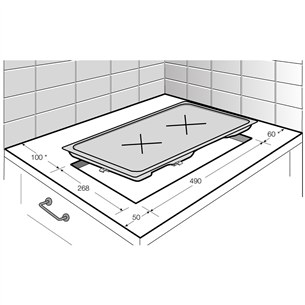 Beko, laius 28,8 cm, terasraamiga, must - Integreeritav keraamiline pliidiplaat