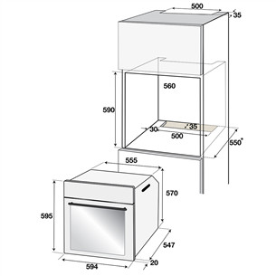 Интегрируемая духовка, Beko / объём: 65 л